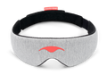 Front view of the circular grey Manta ORIGINAL Head Strap with a coral logo on the front and a red brand tag on the back loop.